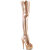 Pleaser DELIGHT-3000HWR Cuissardes à plateforme Holo Similicuir Or