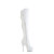 Pleaser DELIGHT-3018 Cuissardes à plateforme Similicuir Blanc
