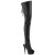 Pleaser DELIGHT-4019 Cuissardes à plateforme Similicuir Noir