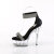 Pleaser DELIGHT-641 Sandales à plateforme Tissu Transparent Noir