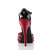Devious DOMINA-412 Sandales Revêtement laqué Noir