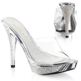 Fabulicious ELEGANT-401 Mules à plateforme Chrome...