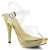 Fabulicious ELEGANT-408 Sandales à plateforme Chrome Transparent Or