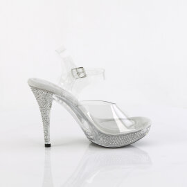 Fabulicious ELEGANT-408 Sandales à plateforme Transparent Strass
