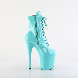 Pleaser FLAMINGO-1020 Bottines à plateforme Revêtement laqué Turquoise