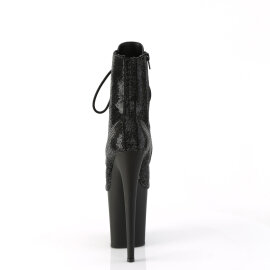 Pleaser FLAMINGO-1020RS Bottines à plateforme Strass Noir