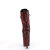 Pleaser FLAMINGO-1040SPF Bottines à plateforme Tissu Métallique Imprimé serpent Rouge