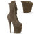 Pleaser FLAMINGO-1045VEL Bottines à plateforme Velours Kaki