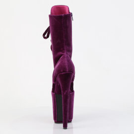 Pleaser FLAMINGO-1045VEL Bottines à plateforme Velours Lilas