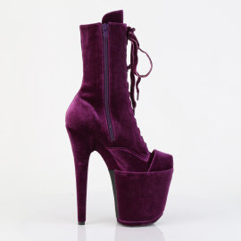 Pleaser FLAMINGO-1045VEL Bottines à plateforme Velours Lilas