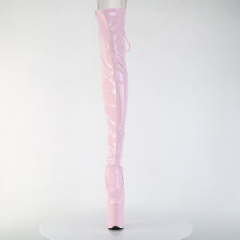 Pleaser FLAMINGO-3850 Cuissardes à plateforme Revêtement laqué Rose