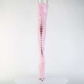 Pleaser FLAMINGO-3850 Cuissardes à plateforme Revêtement laqué Rose