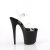 Pleaser FLAMINGO-808TGRS Sandales à plateforme Transparent Strass Noir Rouge