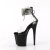 Pleaser FLAMINGO-824RS Sandales à plateforme Transparent Strass Noir