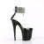 Pleaser FLAMINGO-824RS Sandales à plateforme Transparent Strass Noir