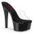 Pleaser GLEAM-601 Mules à plateforme Transparent Noir
