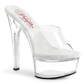 Pleaser GLEAM-601 Mules à plateforme Transparent