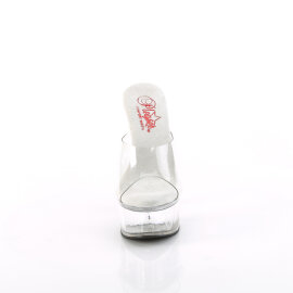 Pleaser GLEAM-601 Mules à plateforme Transparent