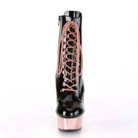 Pleaser Bottines DELIGHT-1020 Noir Or Rose Chrome EU-42/US-12