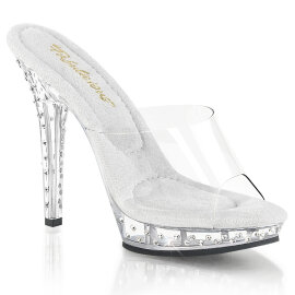 Fabulicious LIP-101SDT Mules Transparent