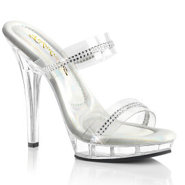 Fabulicious LIP-102-2 Mules Transparent