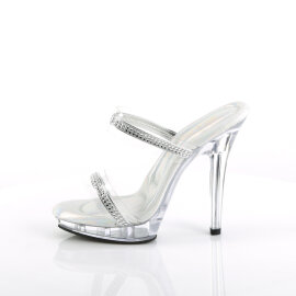 Fabulicious LIP-102-2 Mules Transparent