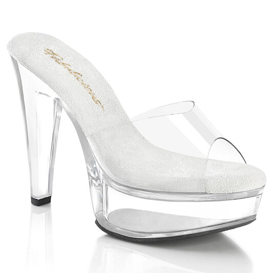 Fabulicious MARTINI-501 Mules à plateforme Transparent