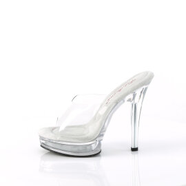 Fabulicious MAJESTY-501 Mules à plateforme Transparent