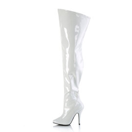 Pleaser SEDUCE-3000WC Cuissardes Revêtement laqué Blanc