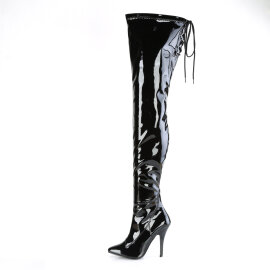 Pleaser SEDUCE-4000SLT Cuissardes Revêtement laqué Noir