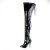 Pleaser SEDUCE-4000SLT Cuissardes Revêtement laqué Noir