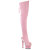 Pleaser SPECTATOR-3030 Cuissardes à plateforme Similicuir Transparent Rose