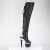 Pleaser SPECTATOR-3030 Cuissardes à plateforme Similicuir Transparent Noir