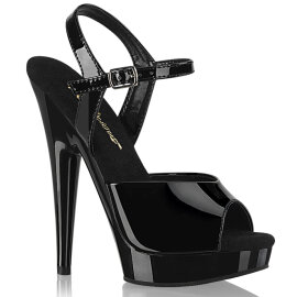 Fabulicious SULTRY-609 Sandales à plateforme Revêtement laqué Noir
