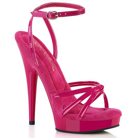 Fabulicious SULTRY-638 Sandales à plateforme Revêtement laqué Rose