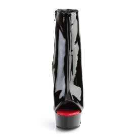 Pleaser Bottines DELIGHT-1025 Noir Rouge EU-35/US-5