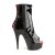 Pleaser Bottines DELIGHT-1025 Noir Rouge EU-35/US-5