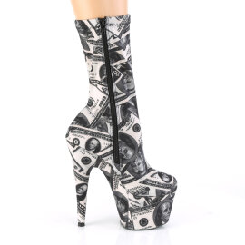 Pleaser ADORE-1002DP Bottines à plateforme Tissu Noir Blanc EU-36 / US-6