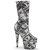 Pleaser ADORE-1002DP Bottines à plateforme Tissu Noir Blanc EU-37 / US-7