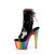 Pleaser ADORE-1018RC-02 Bottines à plateforme Revêtement laqué Chrome Noir Multicolore EU-36 / US-6