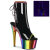 Pleaser ADORE-1018RC-02 Bottines à plateforme Revêtement laqué Chrome Noir Multicolore EU-37 / US-7