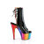 Pleaser ADORE-1018RC-02 Bottines à plateforme Revêtement laqué Chrome Noir Multicolore EU-37 / US-7
