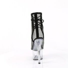 Pleaser ADORE-1018RM Sandales à plateforme Similicuir Transparent Strass Noir EU-40 / US-10