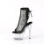 Pleaser ADORE-1018RM Sandales à plateforme Similicuir Transparent Strass Noir EU-40 / US-10