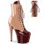 Pleaser ADORE-1020DC Bottines à plateforme Revêtement laqué Beige Bordeaux EU-35 / US-5