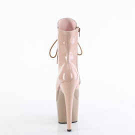Pleaser ADORE-1020DC Bottines à plateforme Revêtement laqué Beige EU-39 / US-9