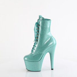 Pleaser ADORE-1020GP Bottines à plateforme Revêtement laqué Paillettes Turquoise EU-35 / US-5