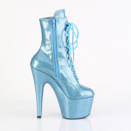 Pleaser ADORE-1020GP Bottines à plateforme Revêtement laqué Paillettes Bleu pastel EU-35 / US-5