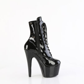 Pleaser ADORE-1020GP Bottines à plateforme Revêtement laqué Paillettes Noir EU-37 / US-7