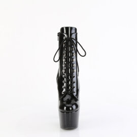 Pleaser ADORE-1020GP Bottines à plateforme Revêtement laqué Paillettes Noir EU-39 / US-9